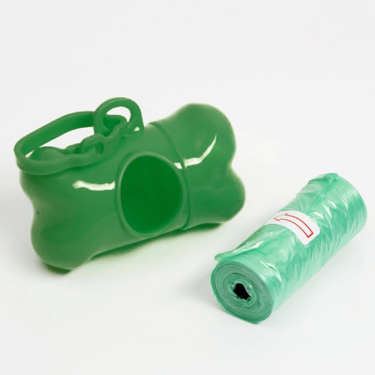 PACK6 RECARGA DE 5 BOLSAS DESECHABLES CON PORTA BOLSA EN FORMA DE HUESO VERDE Y+REGALO STICKER - 5