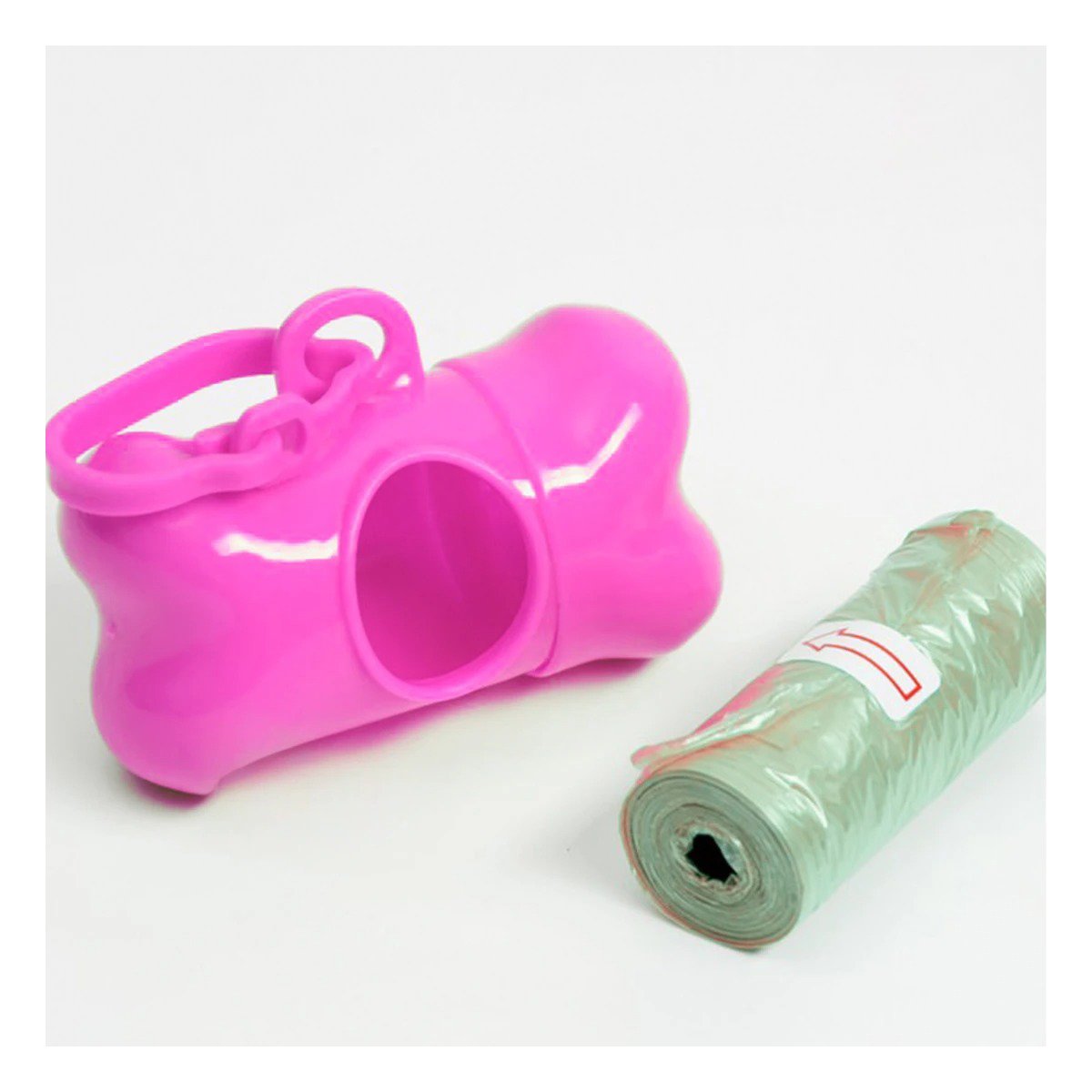 PACK12 RECARGA COMPACTA DE 5 BOLSAS EN FORMA DE HUESO ROSADO RESISTENTE Y+PAPEL REGALO - 5