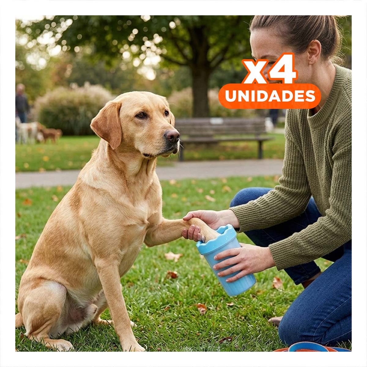 PACK4 HERRAMIENTA PARA LIMPIAR PATAS DE MASCOTA CELESTE SEGURO Y CONFIABLE - 1