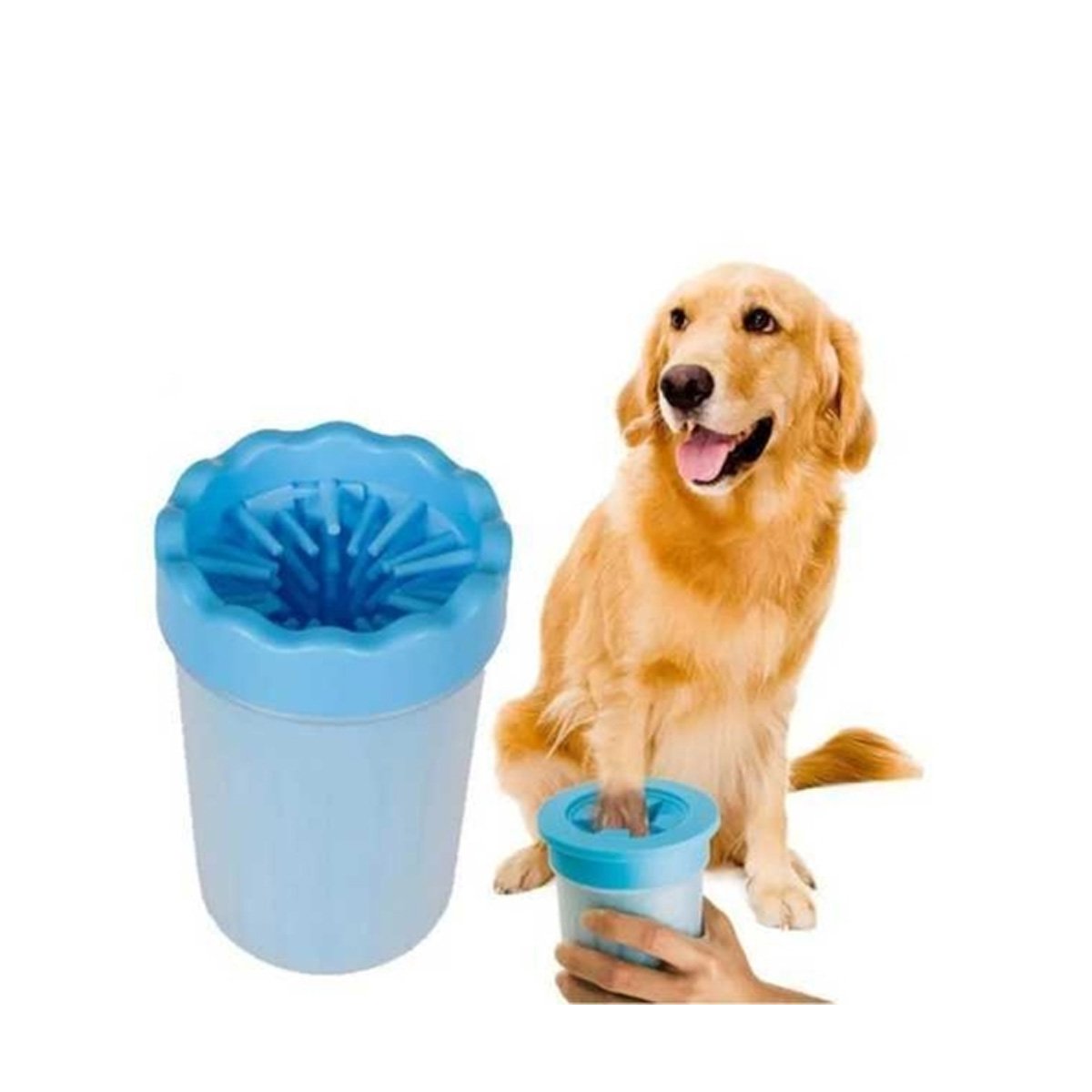 PACK6 CEPILLO LIMPIADOR DE PATAS PARA MASCOTA CELESTE SUAVE Y EFICAZ Y+REGALO STICKER - 2