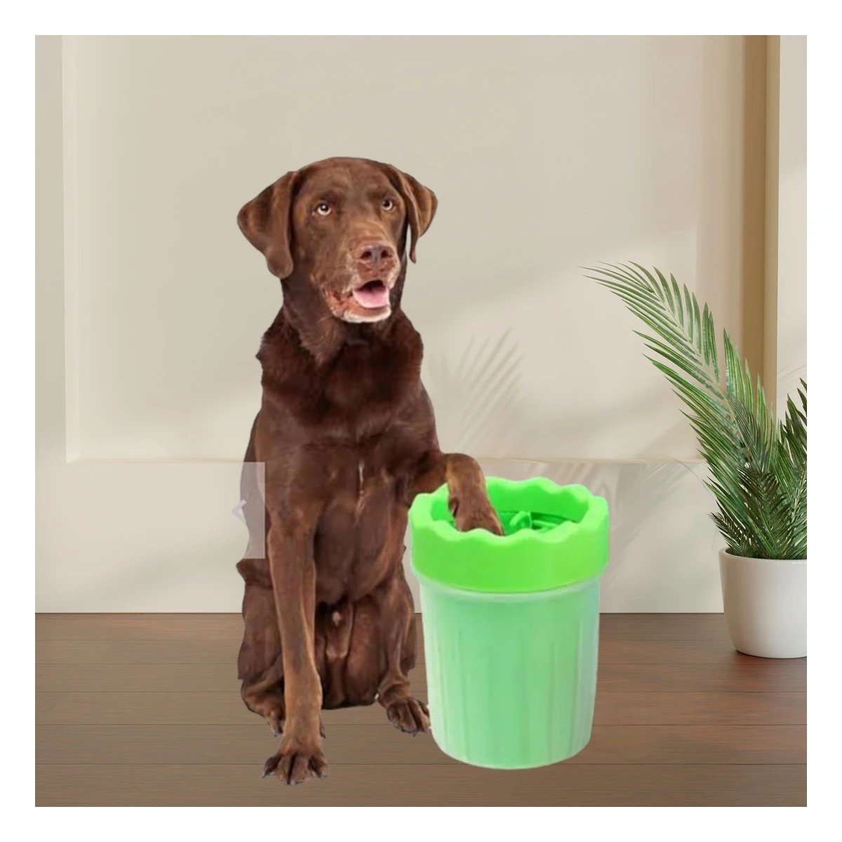 PACK6 HERRAMIENTA PARA LIMPIAR PATAS DE MASCOTA VERDE IDEAL EN CASA - 3