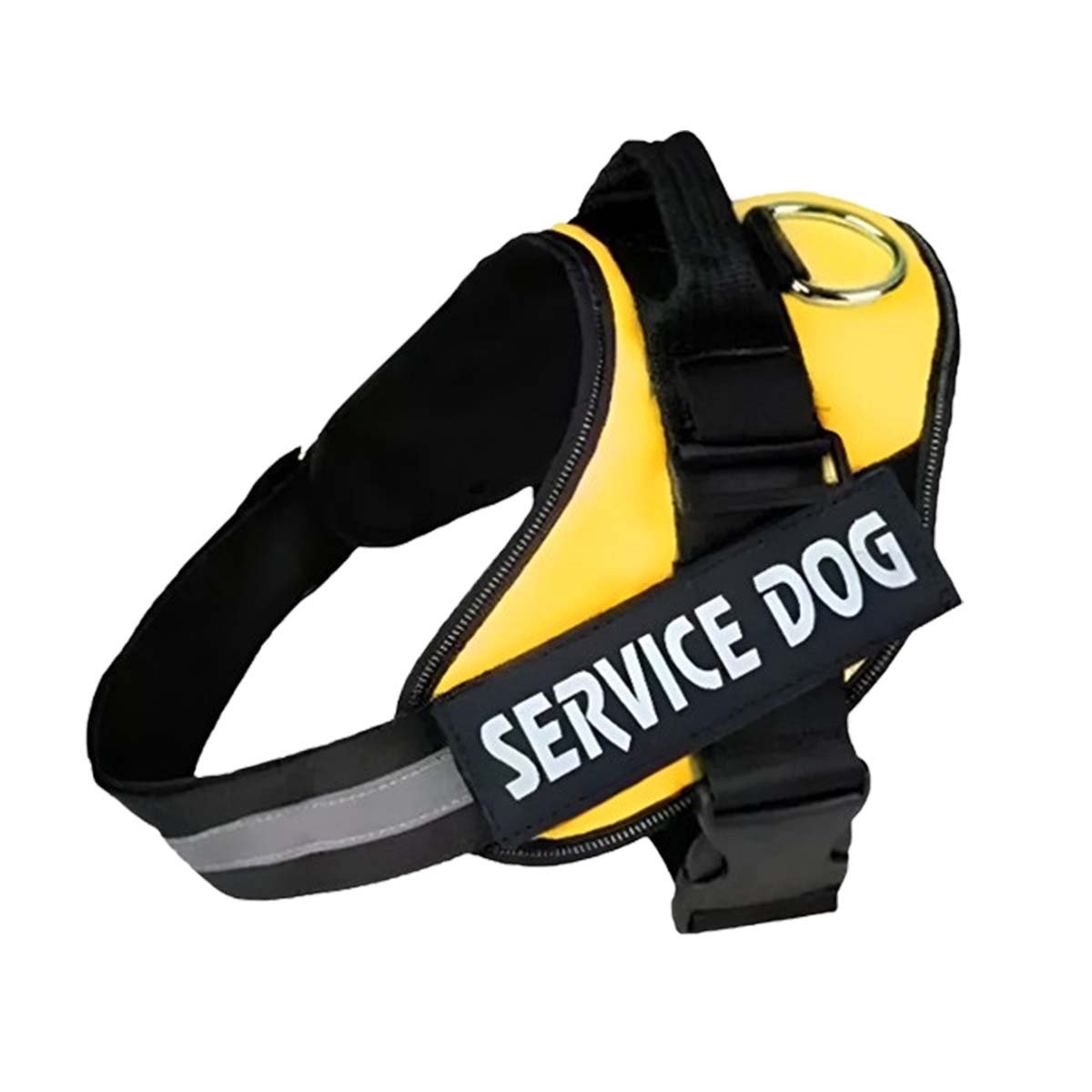PACK2 CHALECO DE TRABAJO PARA PERRO TALLA L COLOR AMARILLO Y+REGALO STICKER - 2