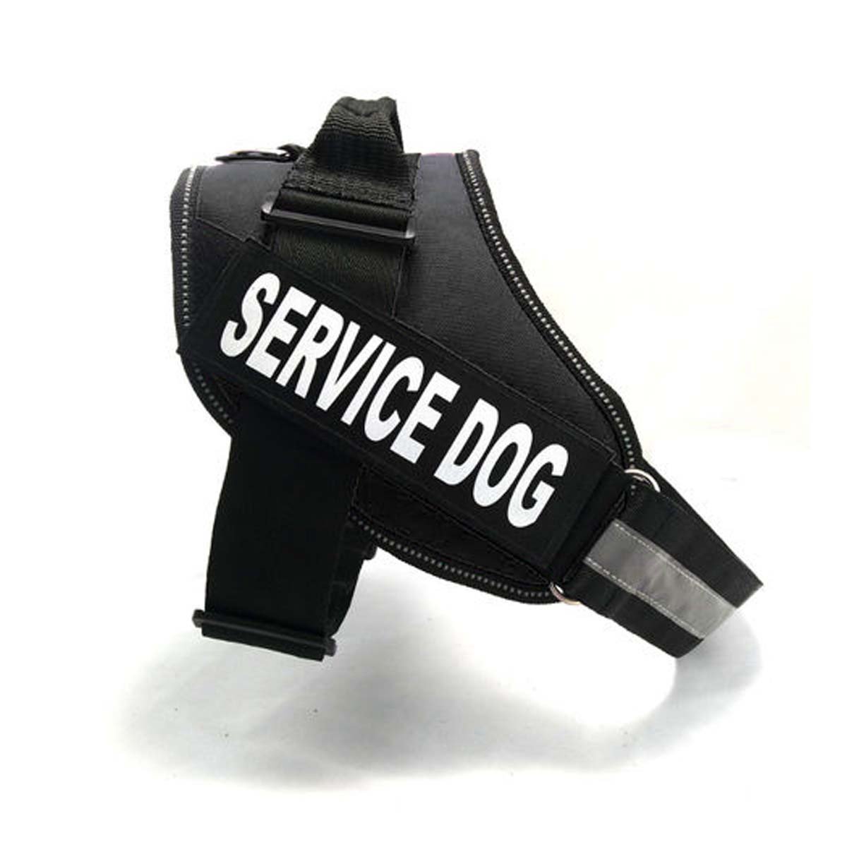 PACK6 CHALECO AJUSTABLE PARA PERRO DE SERVICIO TALLA L NEGRO Y+REGALO STICKER - 2