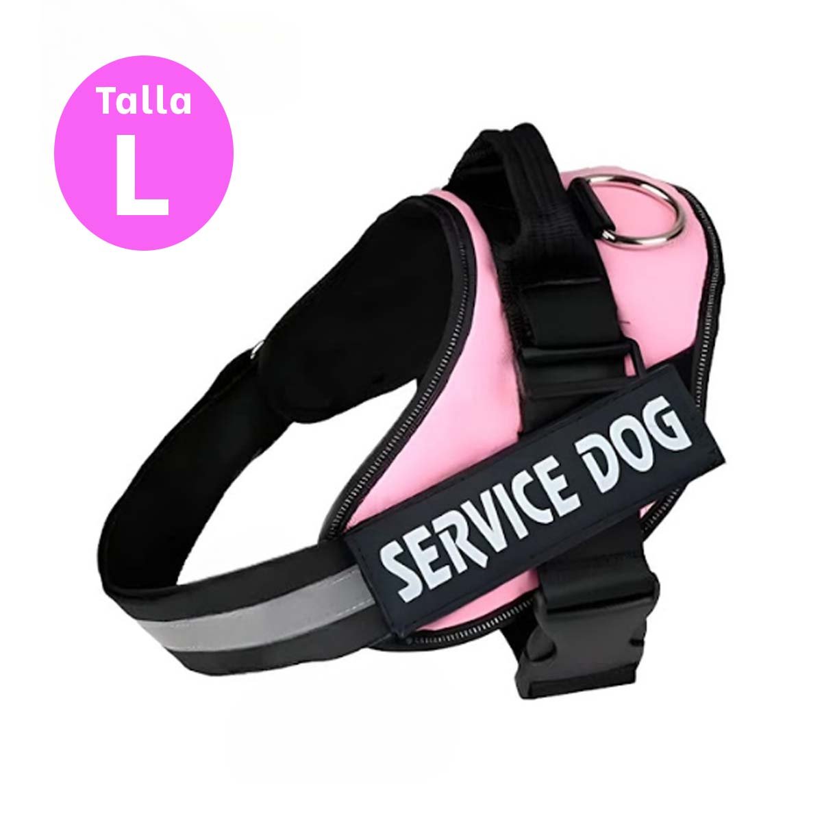 PACK2 ARNES DE TRABAJO PARA PERRO TALLA L COLOR ROSADO - 4