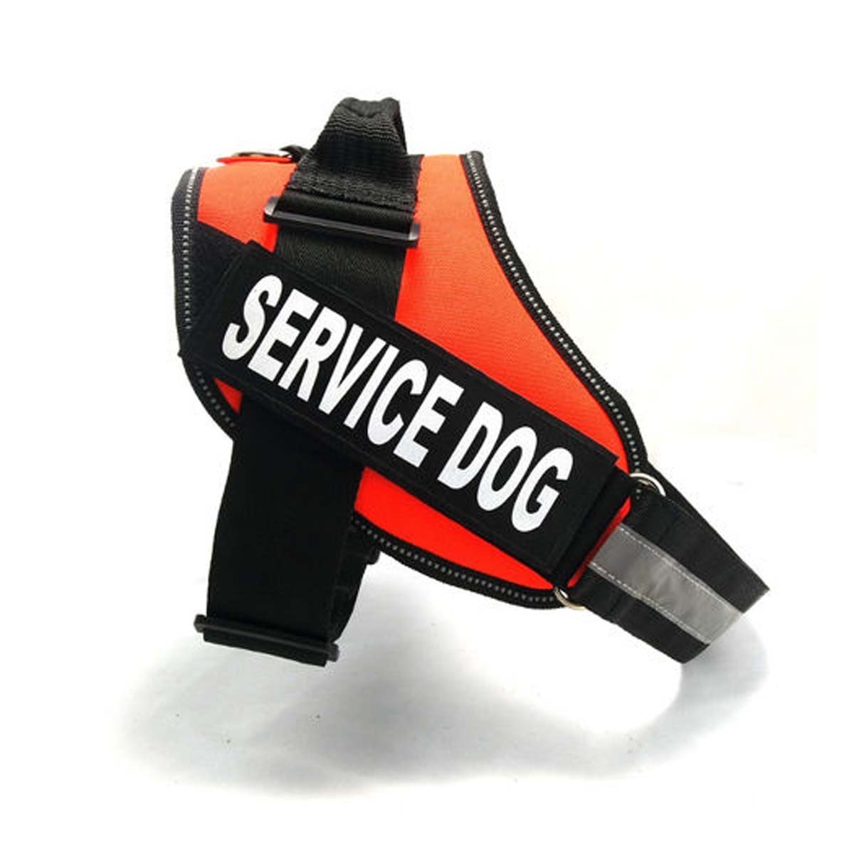PACK6 CHALECO AJUSTABLE PARA PERRO DE SERVICIO TALLA L ANARANJADO Y+REGALO STICKER - 2