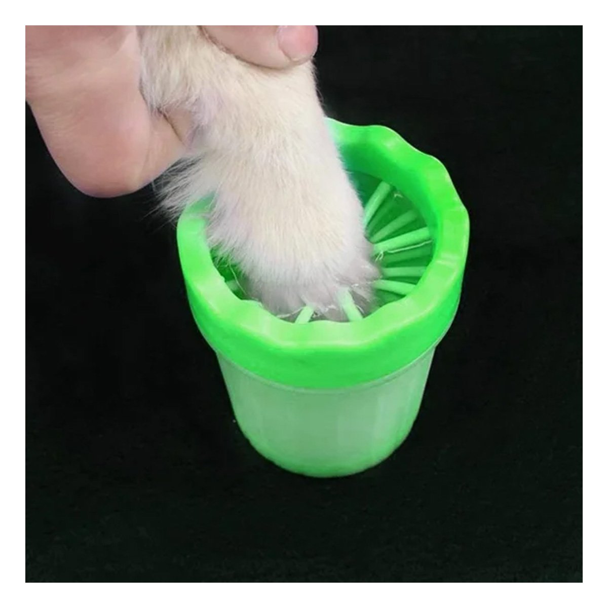 PACK12 CEPILLO PARA LIMPIAR PATAS DE MASCOTA VERDE DISEÑO ERGONÓMICO Y+PAPEL REGALO - 3