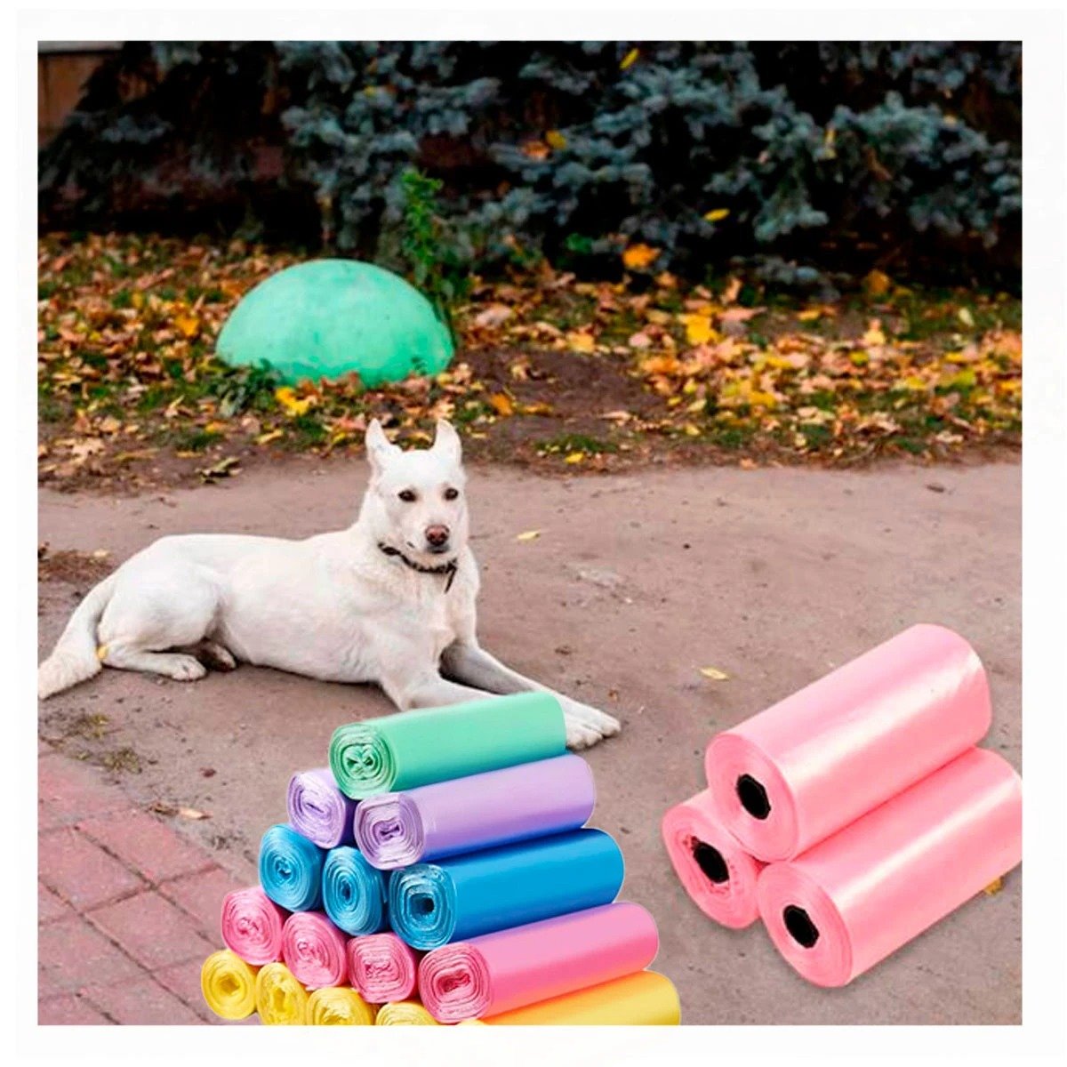 PACK2 DISPENSADOR LIGERO CON BOLSAS DESECHABLES PARA POPO DE MASCOTAS Y+PAPEL REGALO - 2