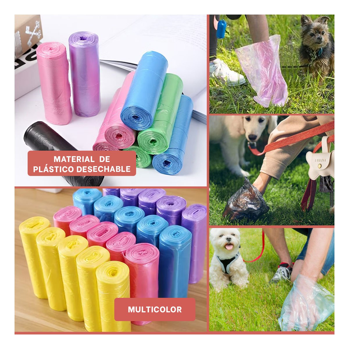 PACK2 DISPENSADOR LIGERO CON BOLSAS DESECHABLES PARA POPO DE MASCOTAS Y+PAPEL REGALO - 3