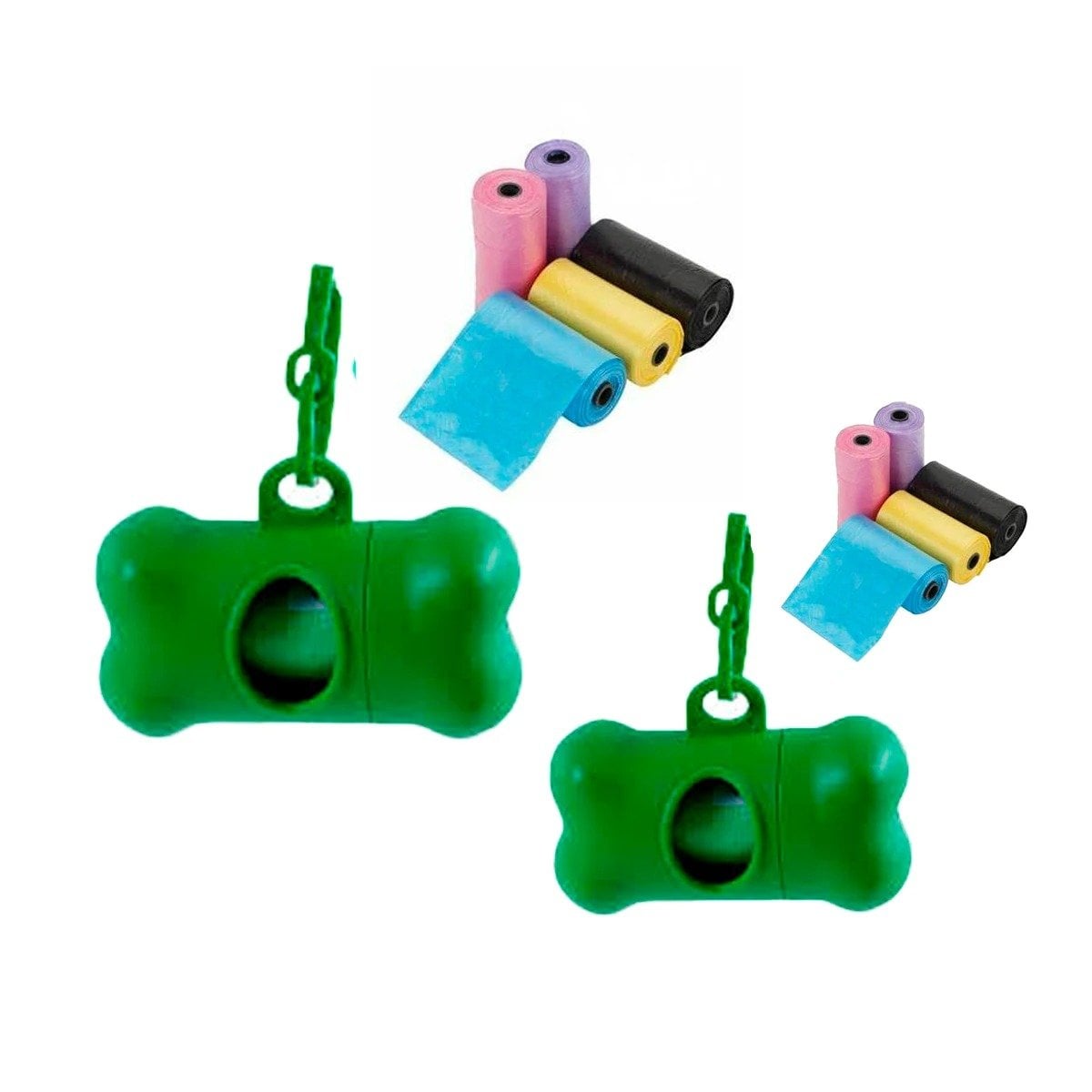 PACK4 ROLLO PRACTICO DE 5 BOLSAS DESECHABLES CON PORTA BOLSA LIGERO Y+PAPEL REGALO - 3