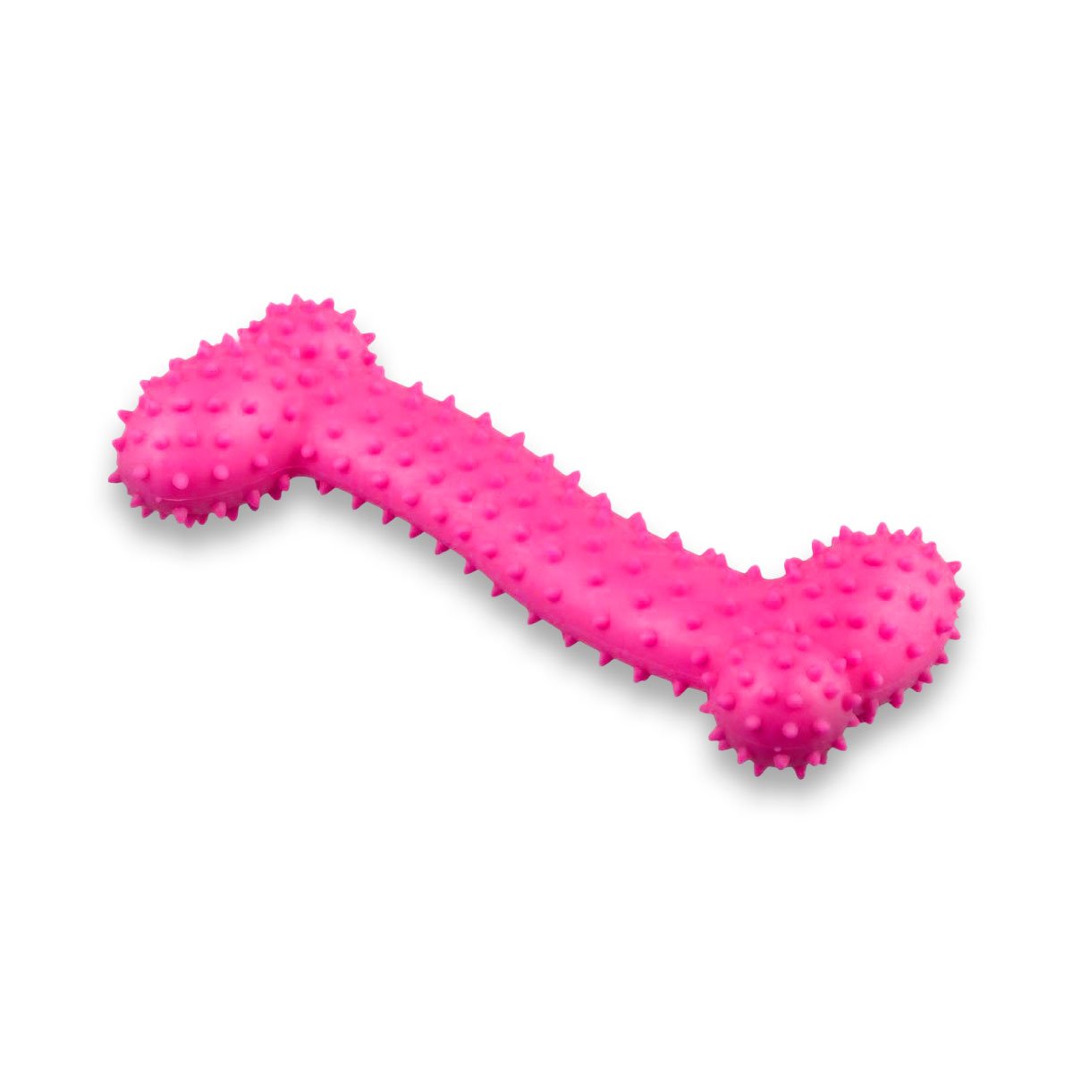 PACK6 APARATO DE GOMA MASTICADOR EN FORMA DE HUESO ROSADO DIVERTIDO Y+REGALO STICKER - 2