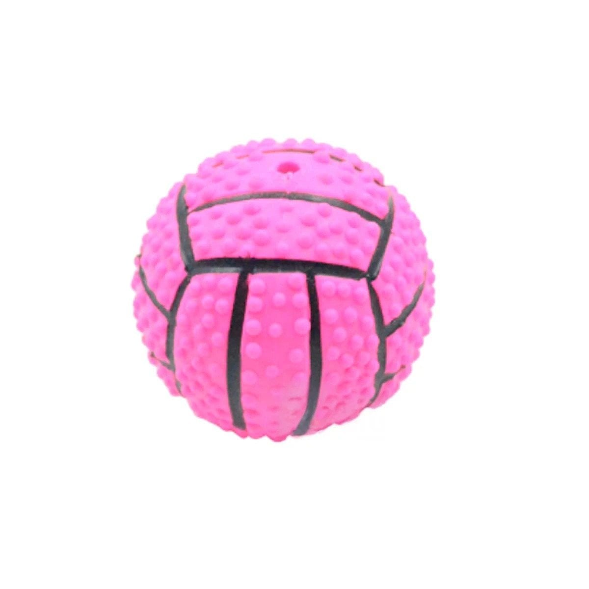 PACK2 ACCESORIO RESISTENTE PARA PERRO A RAYAS DE CAUCHO ROSADO CON SONIDO Y+REGALO STICKER - 2