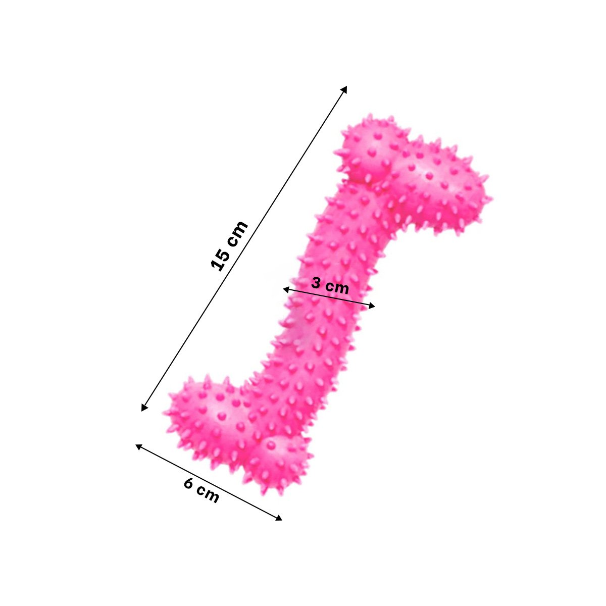 PACK4 SET INTERACTIVO DE GOMA EN FORMA DE HUESO ROSADO DIVERTIDO Y+PAPEL REGALO - 4