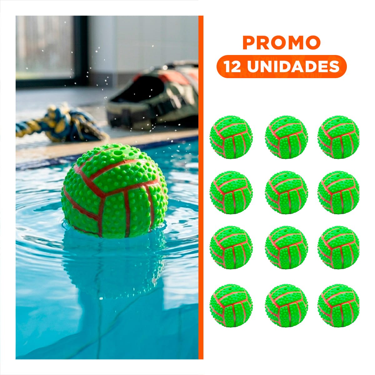 PACK12 KIT DE JUEGO VERDE PARA PERRO DE CAUCHO CON RAYAS Y RELIEVE Y+REGALO STICKER - 1