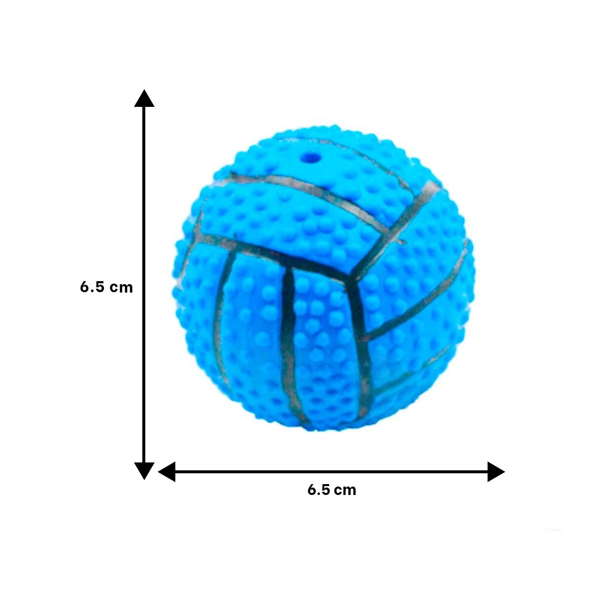 PACK6 SET DE JUEGO PARA PERRO DE CAUCHO CON RAYAS, RELIEVE Y SONIDO AZUL - 4