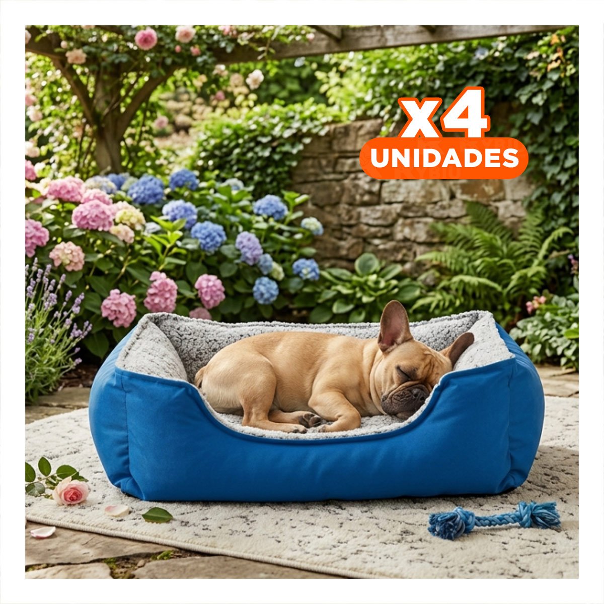 PACK4 REFUGIO ACOLCHADO CON BASE ESTABLE TALLA S AZUL - 1