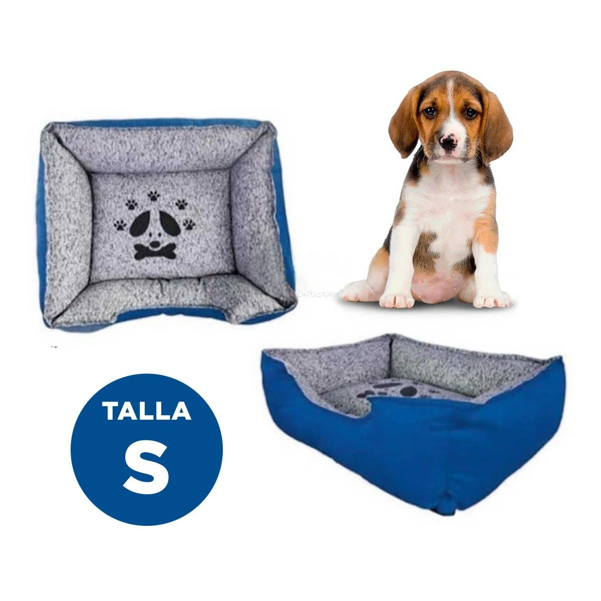 PACK4 REFUGIO ACOLCHADO CON BASE ESTABLE TALLA S AZUL - 4
