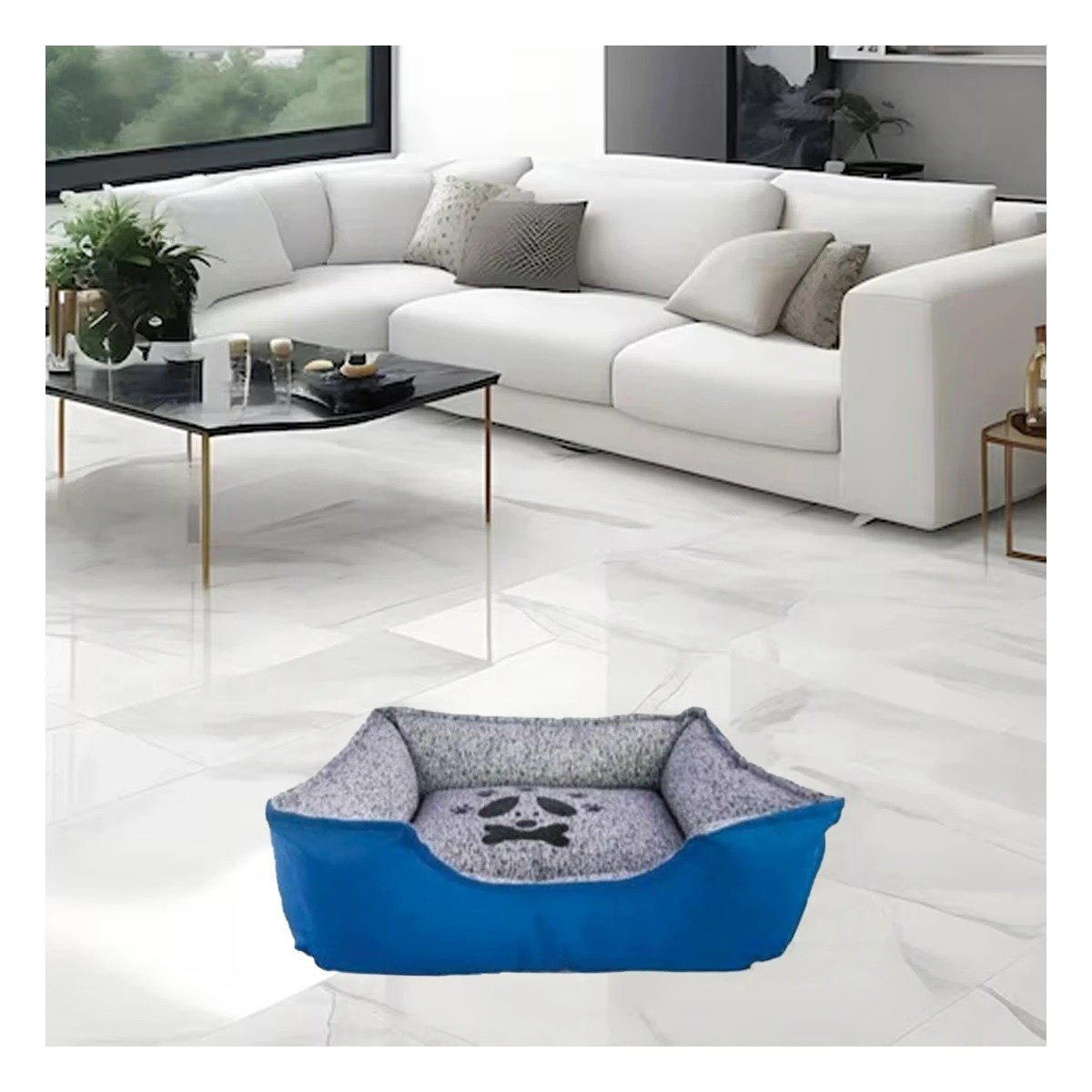 PACK2 REFUGIO ACOLCHADO PARA PERRO PEQUENO DISENO CERRADO TALLA S AZUL - 2