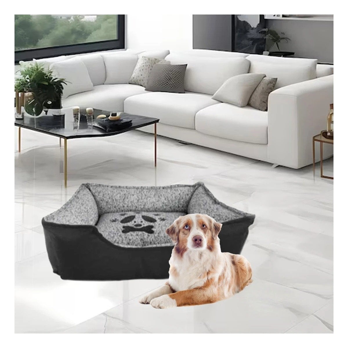 PACK6 COLCHONETA PARA PERRO FACIL DE TRASLADAR Y UBICAR TALLA M NEGRO - 3