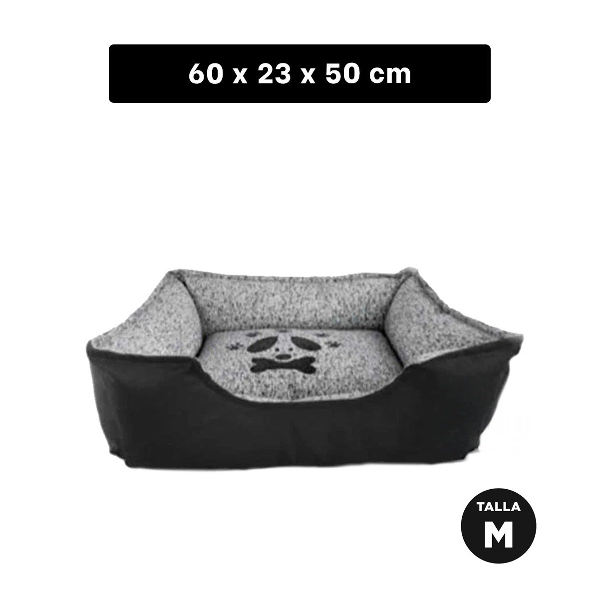 PACK6 COLCHONETA PARA PERRO SUPERFICIE ACOLCHADA Y COMODA TALLA M NEGRO Y+PAPEL REGALO - 4