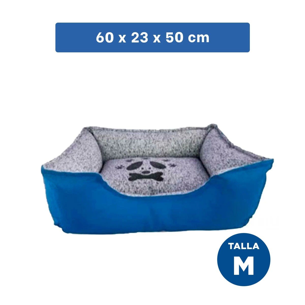 PACK6 ALFOMBRA ACOLCHADA PARA PERRO BASE ANTIDESLIZANTE SEGURA TALLA M AZUL - 4