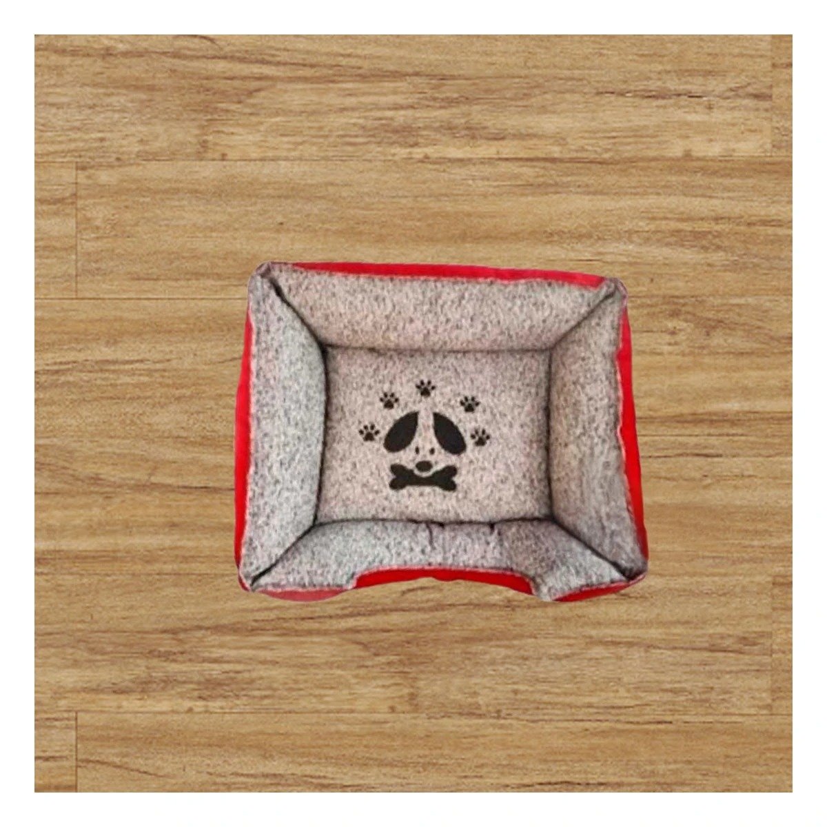 PACK6 ALFOMBRA ACOLCHADA PARA PERRO ESPACIO COMODO PARA RELAJO TALLA L ROJO Y+REGALO STICKER - 5