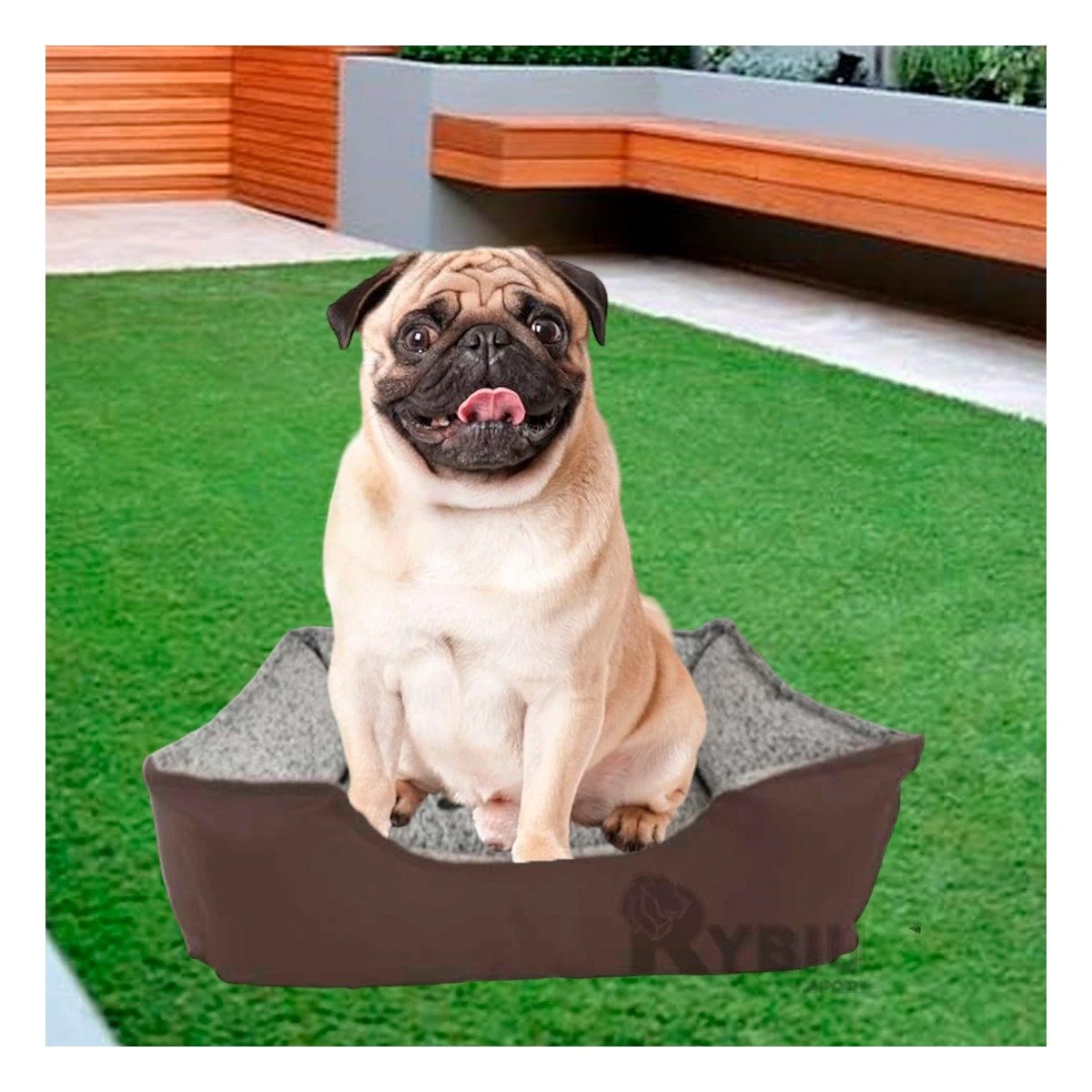 PACK6 ALFOMBRA ACOLCHADA PARA PERRO FACIL DE SACUDIR Y LIMPIAR TALLA L MARRON Y+PAPEL REGALO - 2