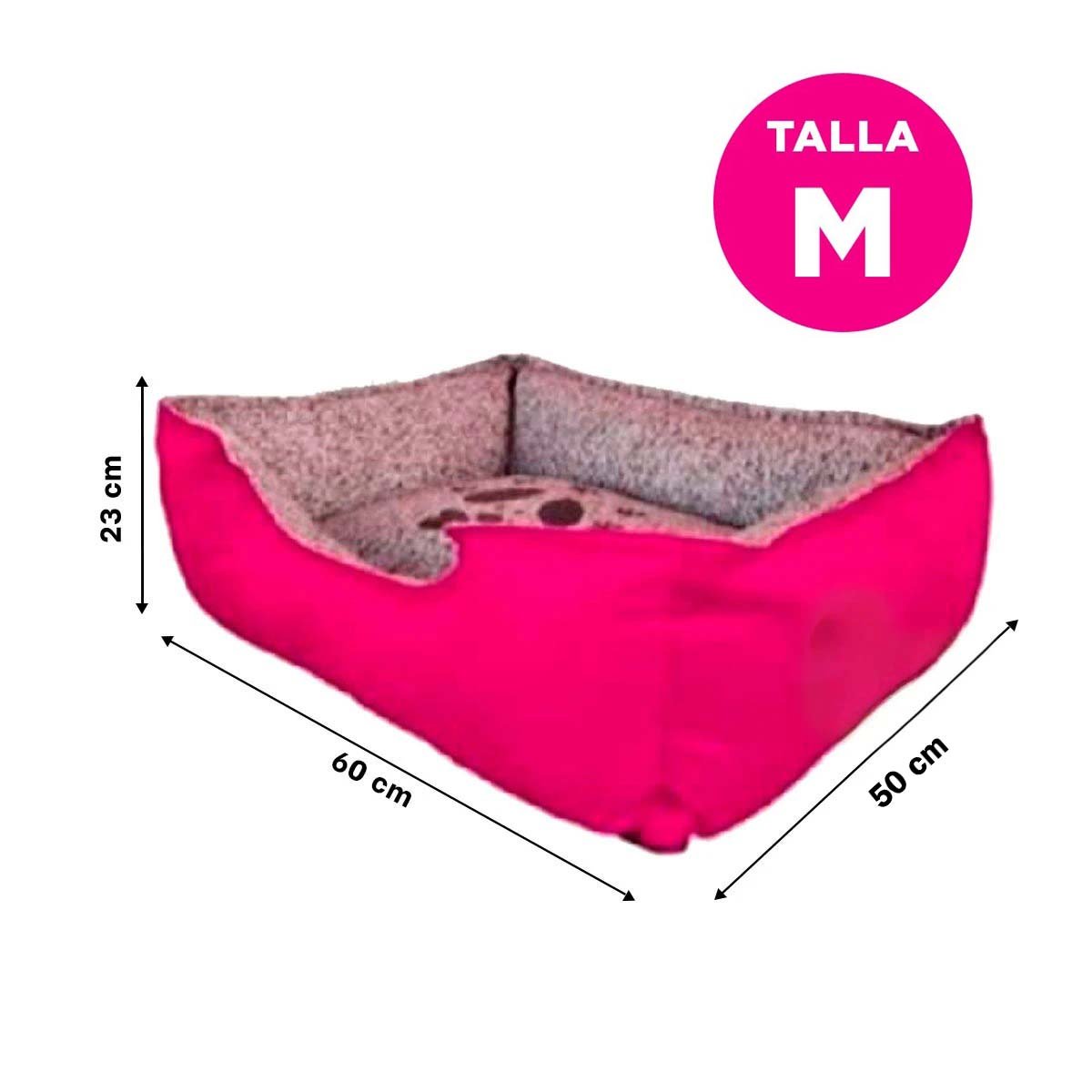 PACK6 NIDO PARA PERRO BASE SEGURA QUE EVITA DESPLAZAMIENTOS TALLA M FUCSIA Y+PAPEL REGALO - 4
