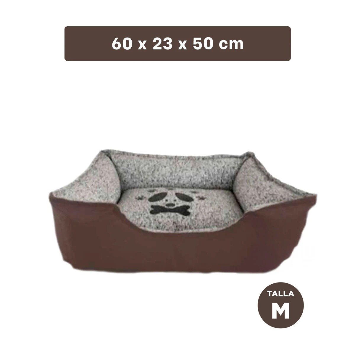 PACK6 ESPACIO DE DESCANSO COMODO PARA MASCOTAS MEDIANAS TALLA M MARRON Y+PAPEL REGALO - 4