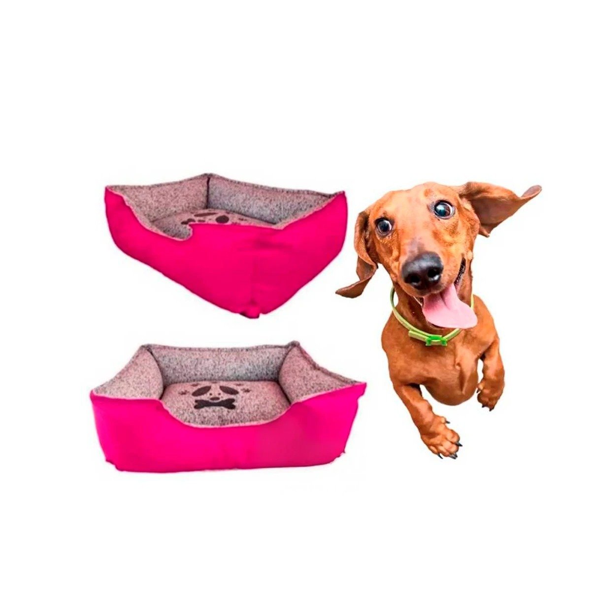 PACK6 NIDO PARA PERRO AREA AMPLIA PARA DORMIR SIN RESTRICCION TALLA M FUCSIA Y+REGALO STICKER - 2