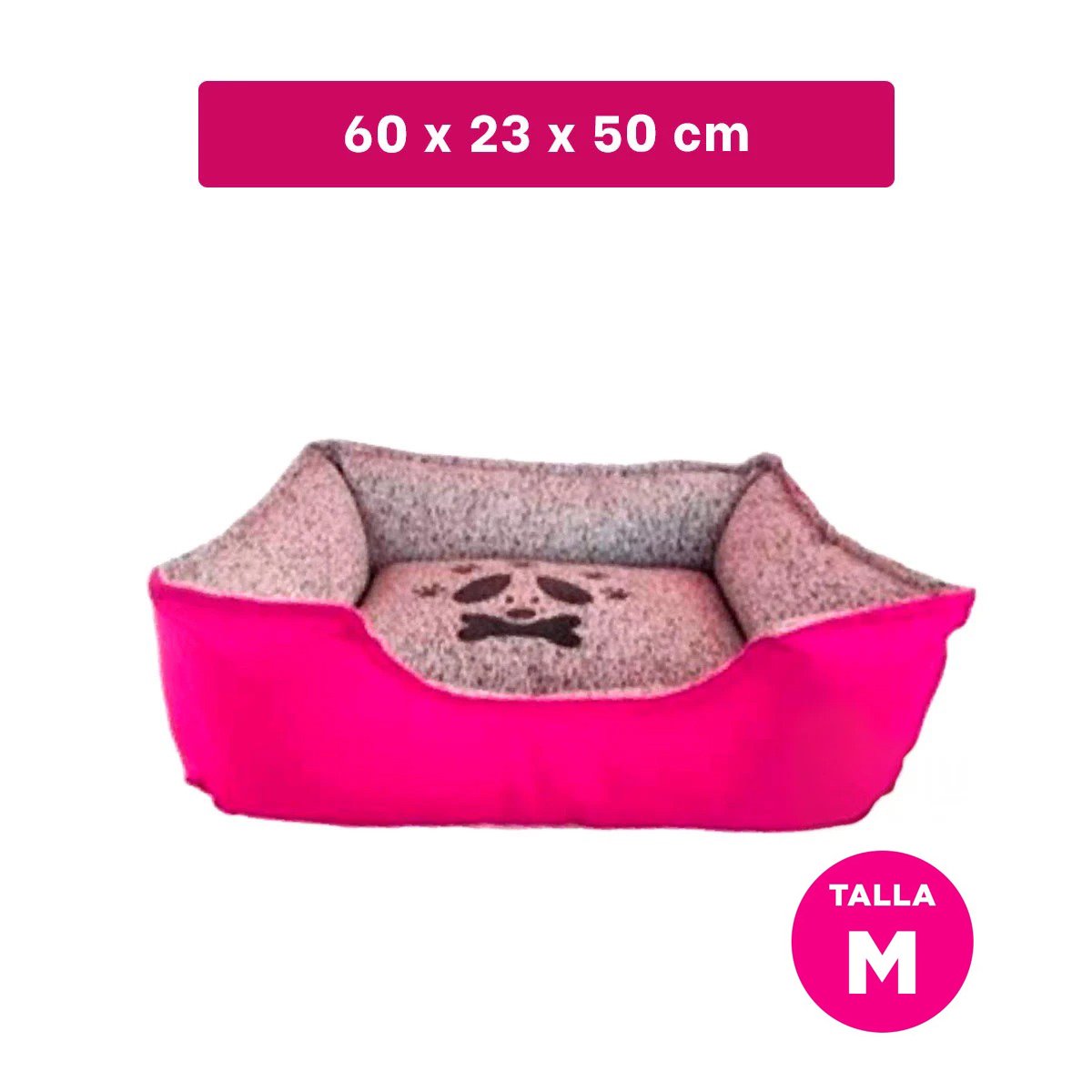 PACK6 NIDO PARA PERRO AREA AMPLIA PARA DORMIR SIN RESTRICCION TALLA M FUCSIA Y+REGALO STICKER - 4