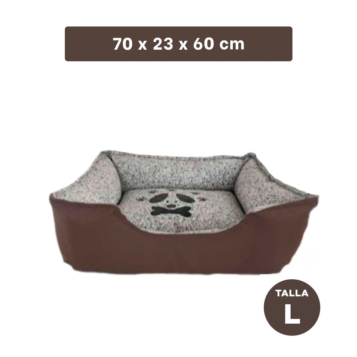 PACK4 REFUGIO ACOLCHADO PARA PERRO ESPACIO CERRADO QUE BRINDA SEGURIDAD TALLA L MARRON - 4