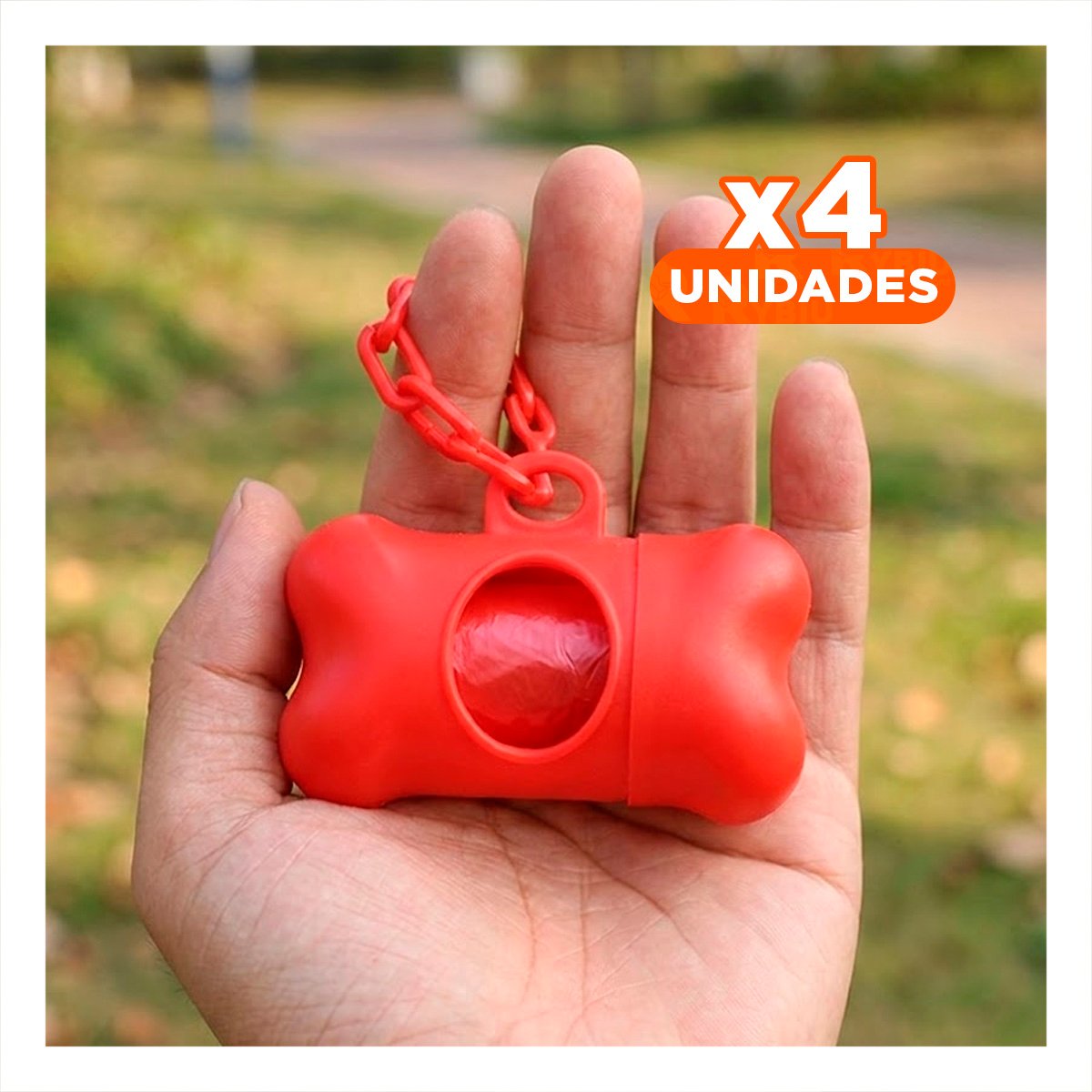 PACK4 SISTEMA COMPACTO CON BOLSA DE DESECHO Y PROTECTOR TIPO HUESO ROJO - 1