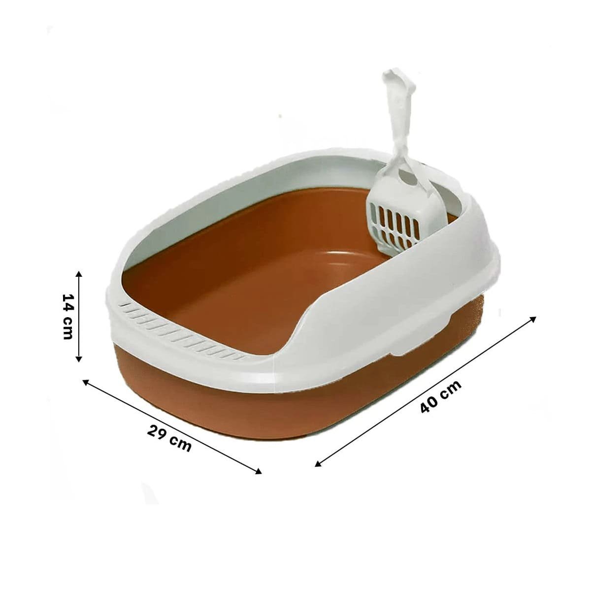 PACK6 ESPACIO MARRON PARA GATO CON LADOS MEDIOS ALTOS MAS PALA CERNIDORA Y+REGALO STICKER - 4