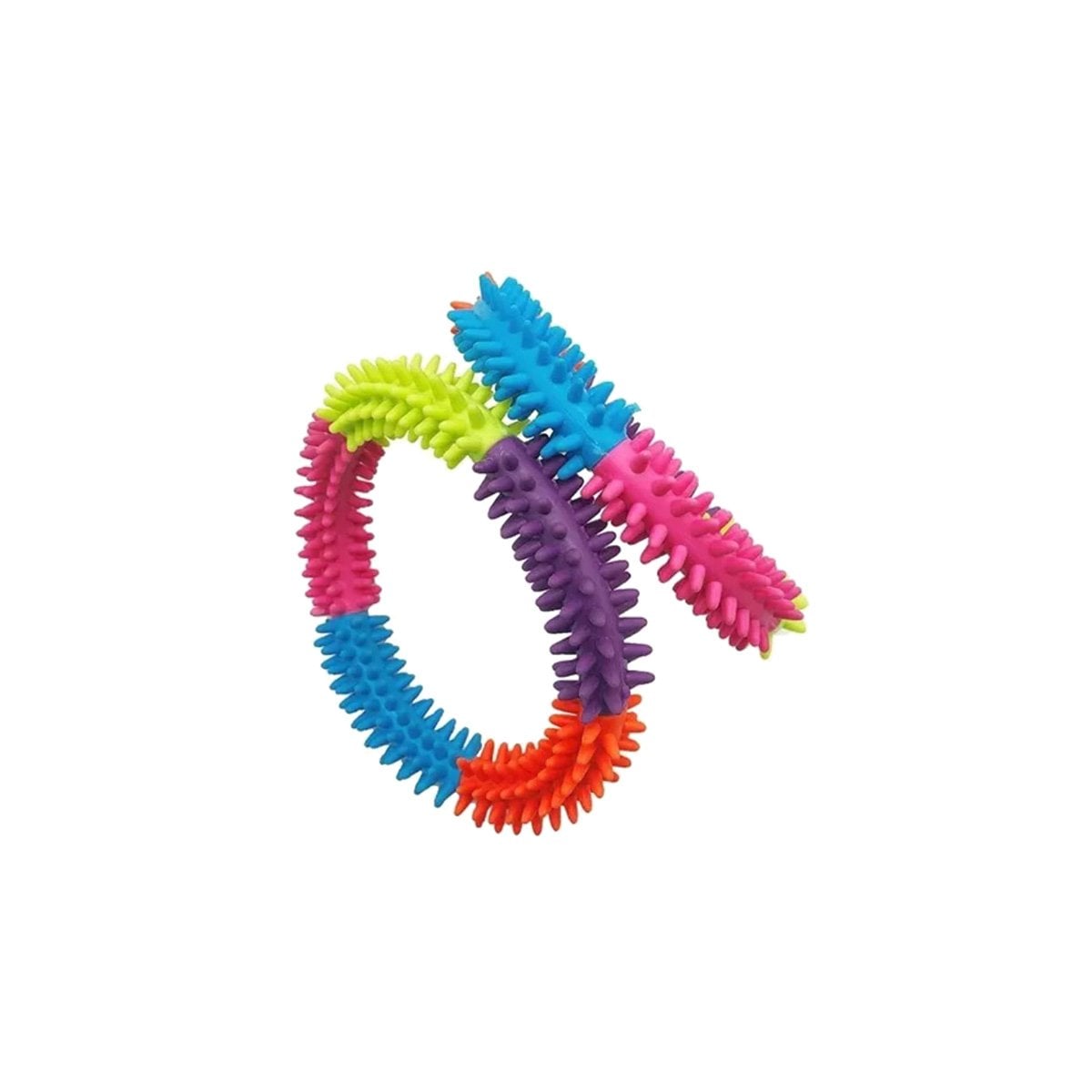 PACK4 JUGUETE PARA MASCOTAS JOVENES DE JEBE PUNTEADO DE COLORES Y+PAPEL REGALO - 3