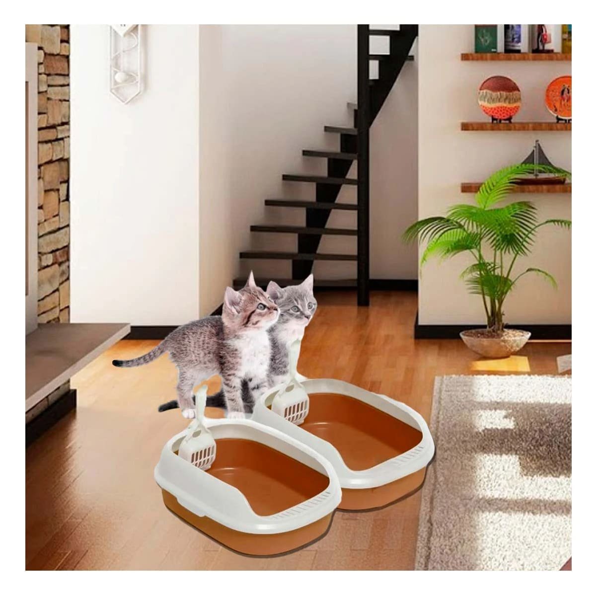 PACK4 MODULO MARRON PARA GATO CON LADOS MEDIOS ALTOS MAS PALA CERNIDORA Y+REGALO STICKER - 5