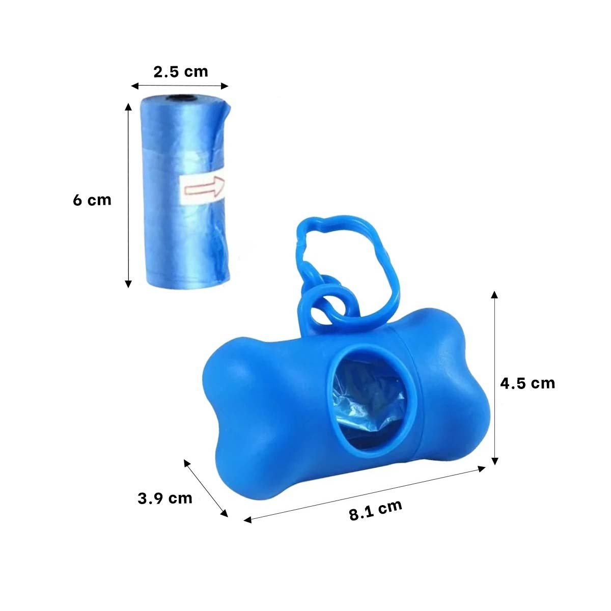 SOPORTE DE BOLSA CON PROTECTOR TIPO HUESO AZUL PORTATIL Y+LIGAS REGALO - 4