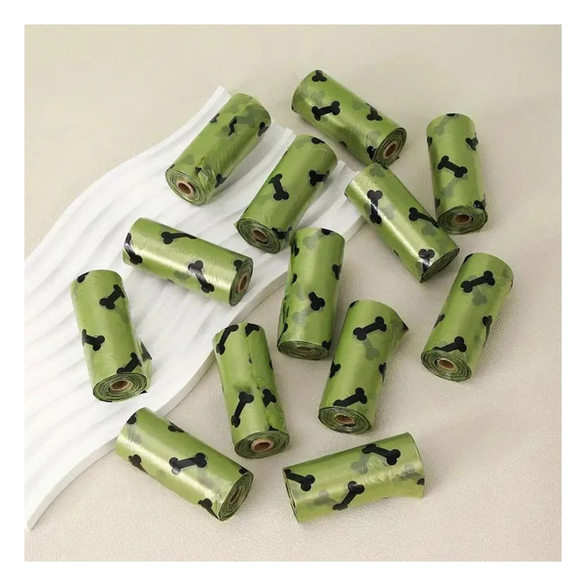 PACK6 ARTICULO VERDE DE BOLSA BIODEGRADABLE PARA MASCOTA Y+PAPEL REGALO - 2