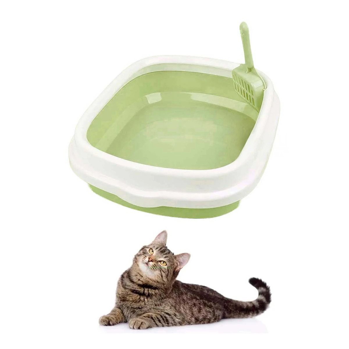 PACK6 ESPACIO VERDE PARA GATO CON PALA CERNIDORA 40X33X11 Y+REGALO STICKER - 2