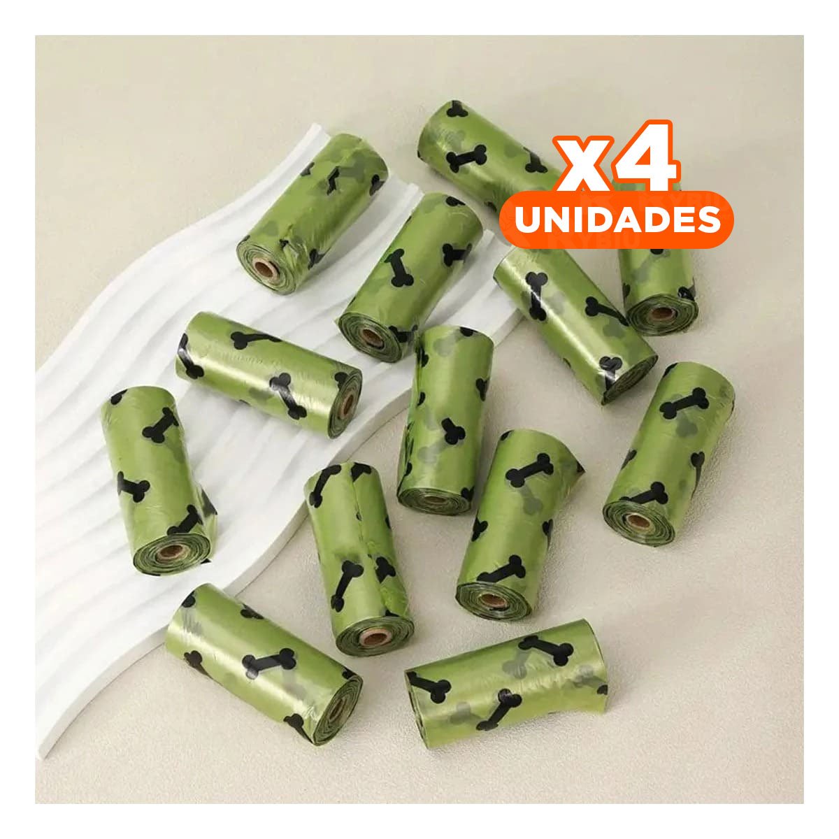 PACK4 SISTEMA VERDE DE BOLSA BIODEGRADABLE PARA PASEO DIARIO - 1