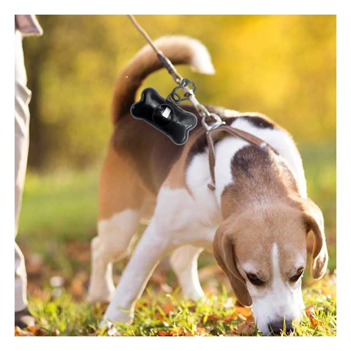SET PRACTICO CON BOLSA DE DESECHO Y PROTECTOR TIPO HUESO NEGRO PARA PASEO DIARIO Y+PAPEL REGALO - 2
