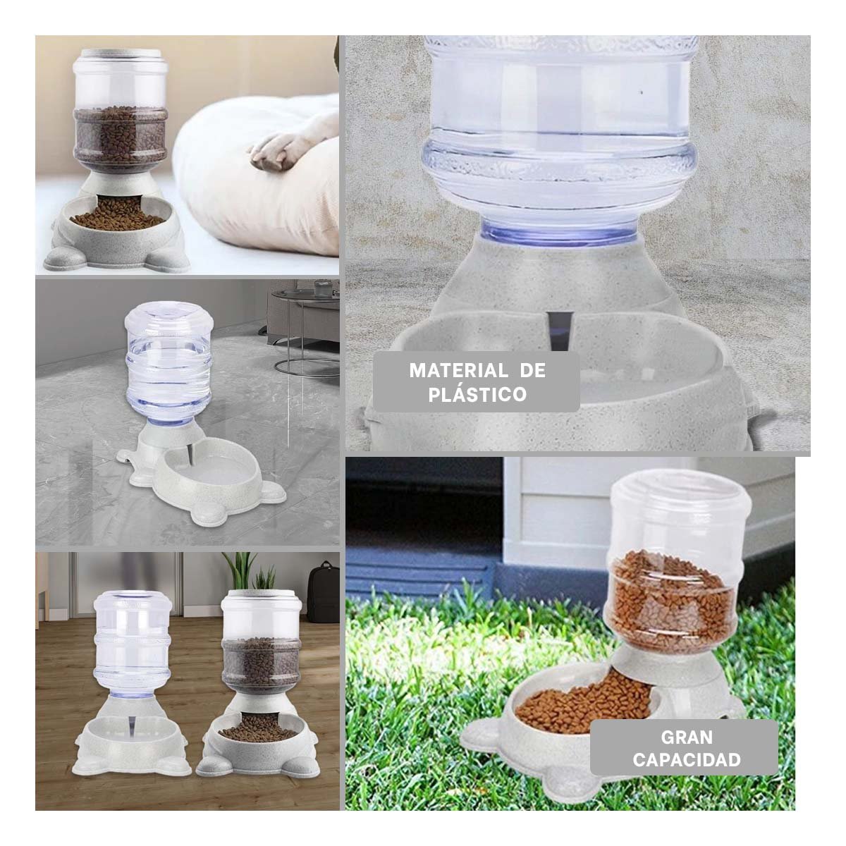 PACK4 DISPOSITIVO DE AGUA PARA PERRO CIRCULAR CON BIDON DE PLASTICO PLOMO Y+REGALO STICKER - 2