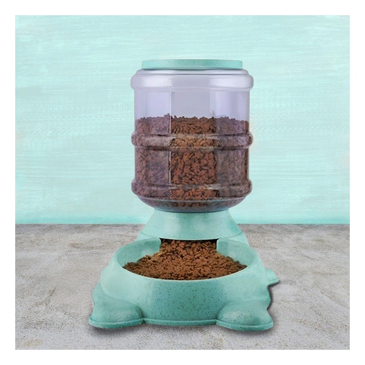 PACK2 RECIPIENTE PRACTICO PARA PERRO CIRCULAR CON BIDON DE PLASTICO VERDE Y+REGALO STICKER - 5