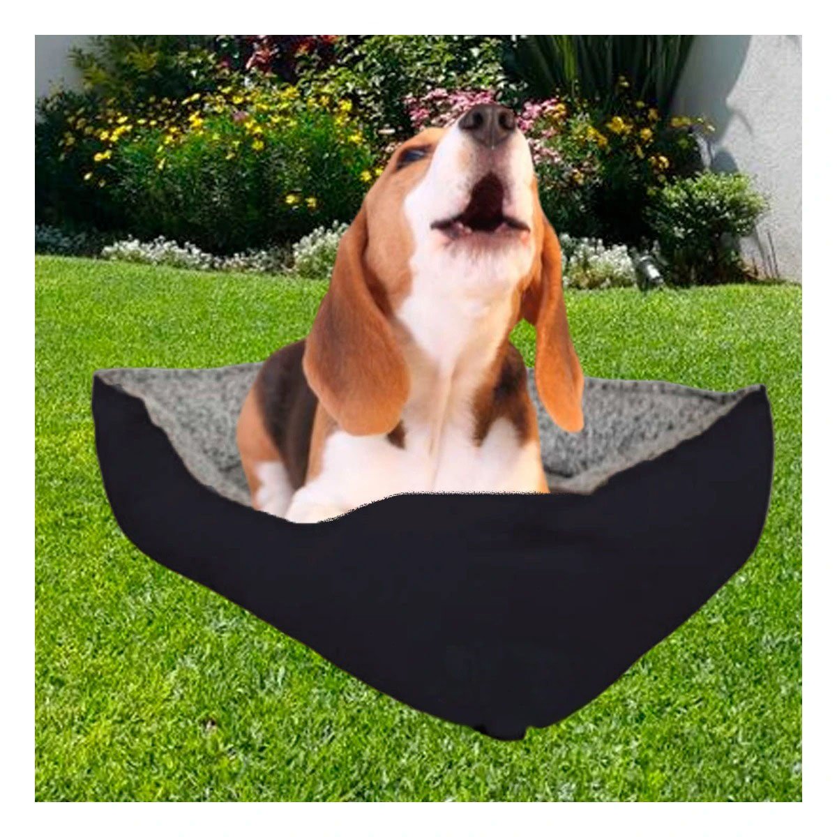 PACK6 ESPACIO DE DESCANSO PARA PERRO BASE FIRME QUE NO SE DESLIZA TALLA L NEGRO - 5