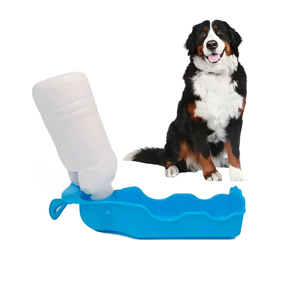 PACK4 BOTELLA COMPACTA CELESTE PARA PERRO CON SISTEMA PRACTICO Y SEGURO Y+PAPEL REGALO - 3