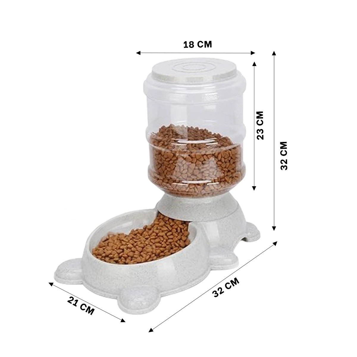 PACK2 CONTENEDOR PRACTICO PARA PERRO CIRCULAR CON BIDON DE PLASTICO PLOMO Y+PAPEL REGALO - 4