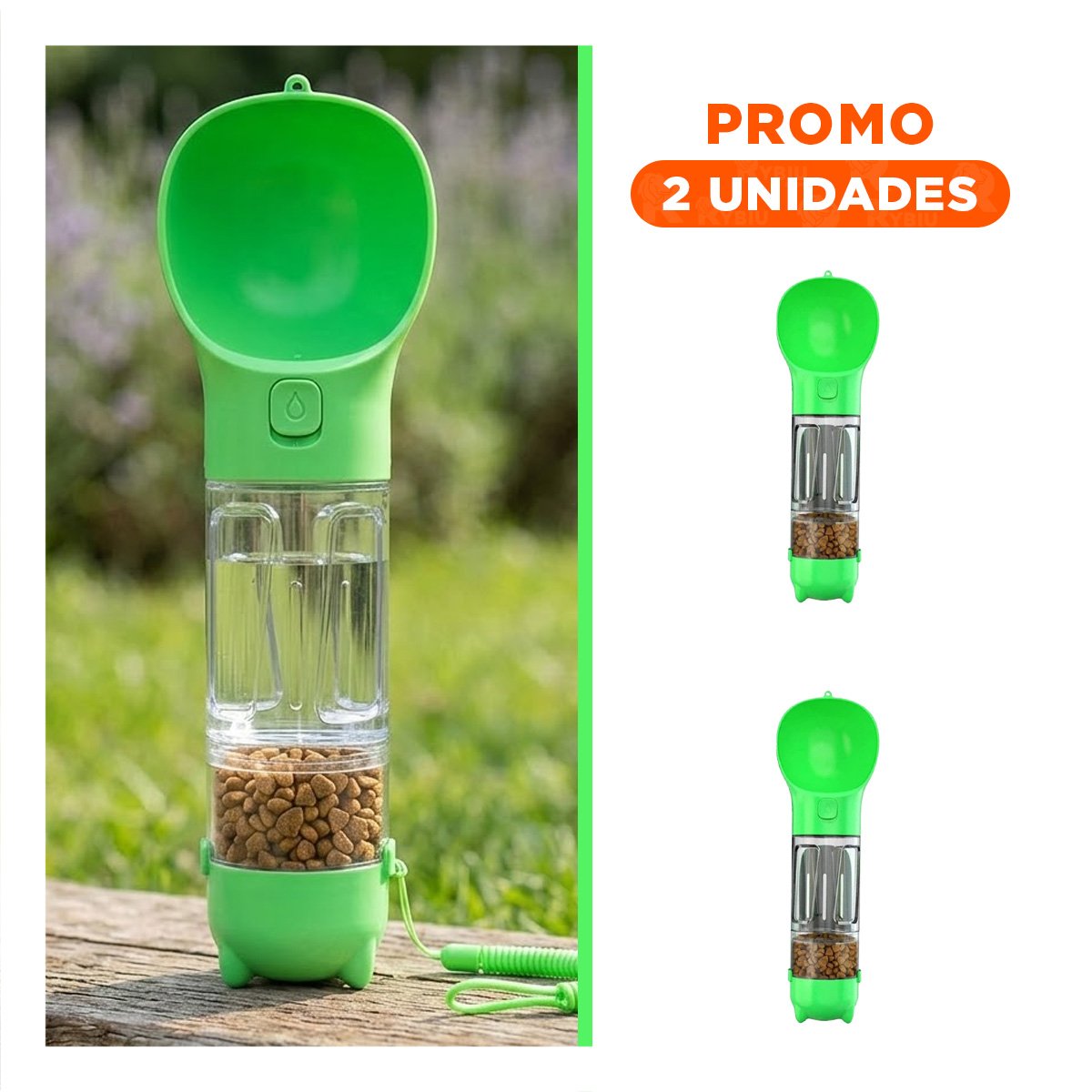PACK2 OPCION 4 EN 1 DISPENSADOR CON BOLSITA VERDE MEDIANO MODERNO - 1