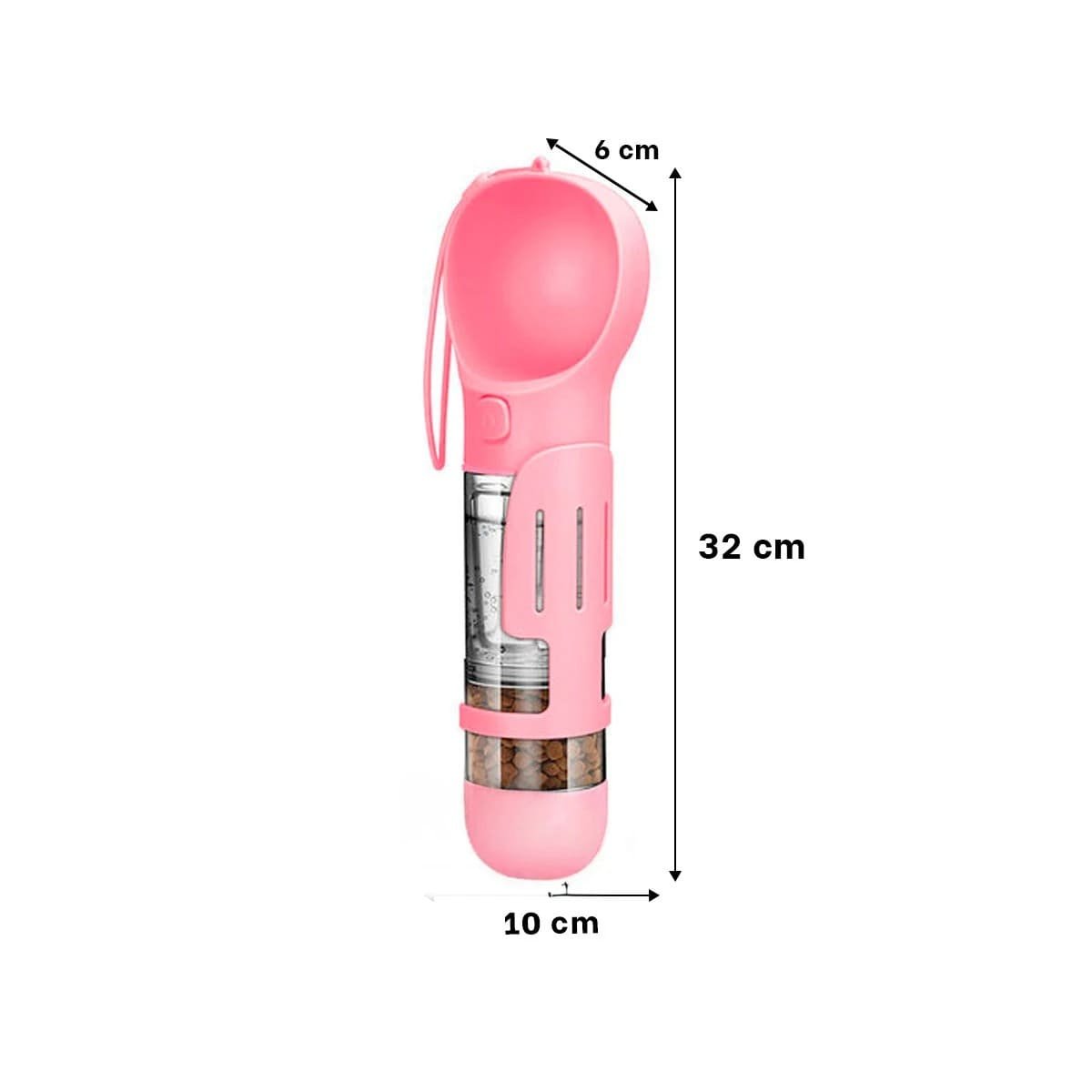 ACCESORIO 4 EN 1 DISPENSADOR CON BOLSITA ROSADO MEDIANO PARA USO EXTERIOR Y+REGALO STICKER - 4