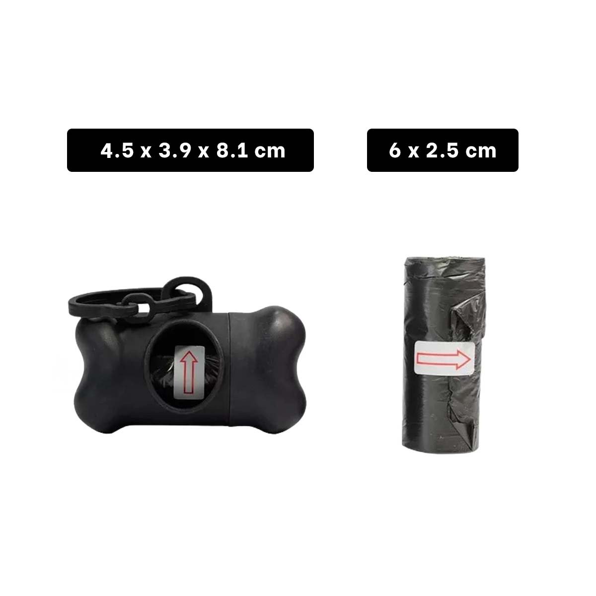 PACK12 ELEMENTO FUNCIONAL CON BOLSA DE DESECHO Y PROTECTOR TIPO HUESO NEGRO Y+REGALO STICKER - 4