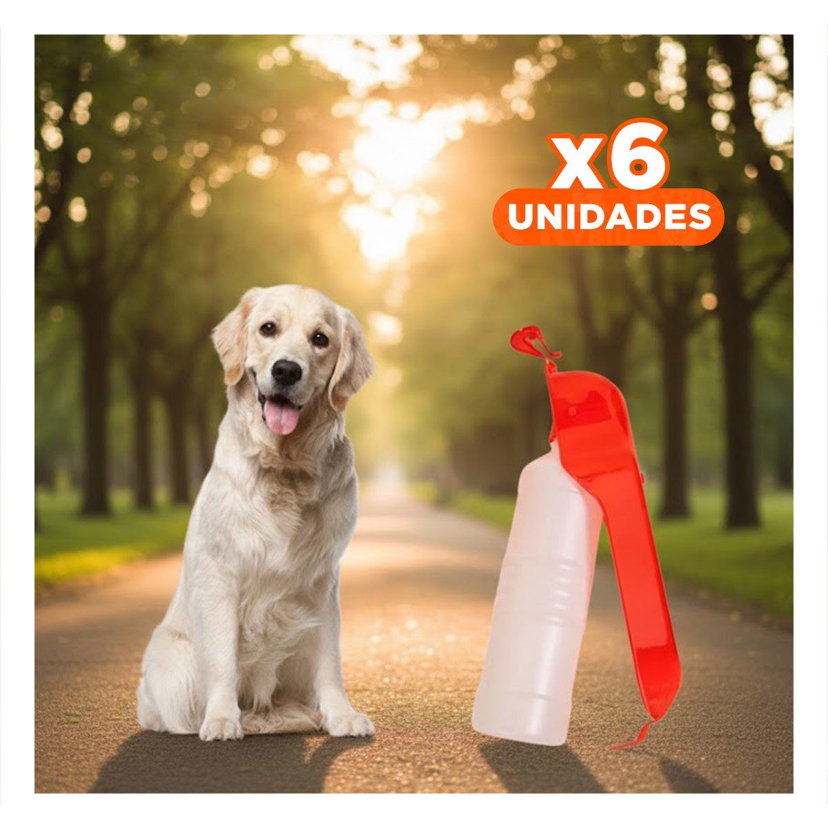PACK6 ENVASE COMPACTO ROJO PARA PERRO CON SISTEMA INTEGRADO Y FACIL USO Y+REGALO STICKER - 1