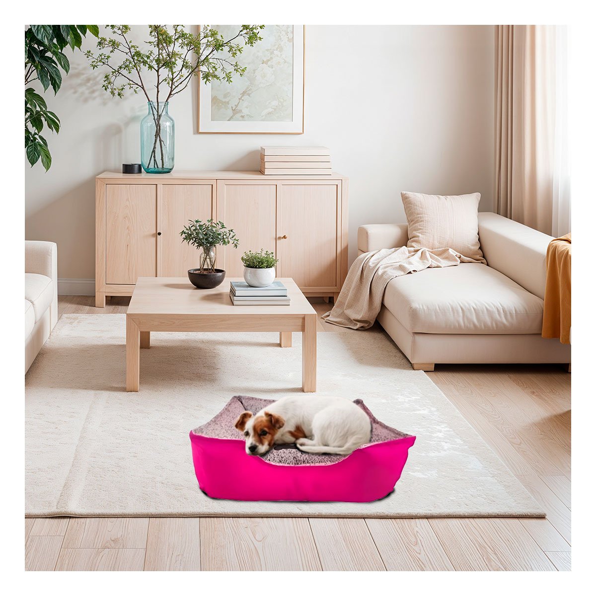 PACK2 CUCHA ACOLCHADA INTERIOR MULLIDO PARA DESCANSO PROLONGADO TALLA L FUCSIA Y+PAPEL REGALO - 5